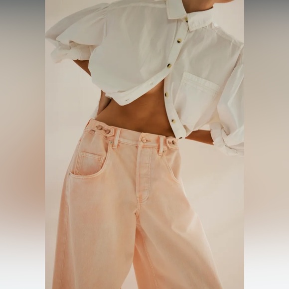 NWT free People Electric Feels Dropped Wide-Leg Jeans $128 - Picture 5 of 14